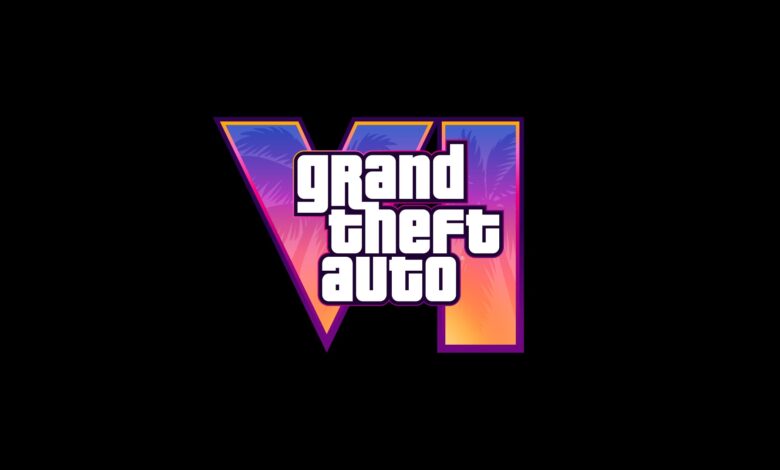 Offizielles Logo von Grand Theft Auto VI auf schwarzem Hintergrund